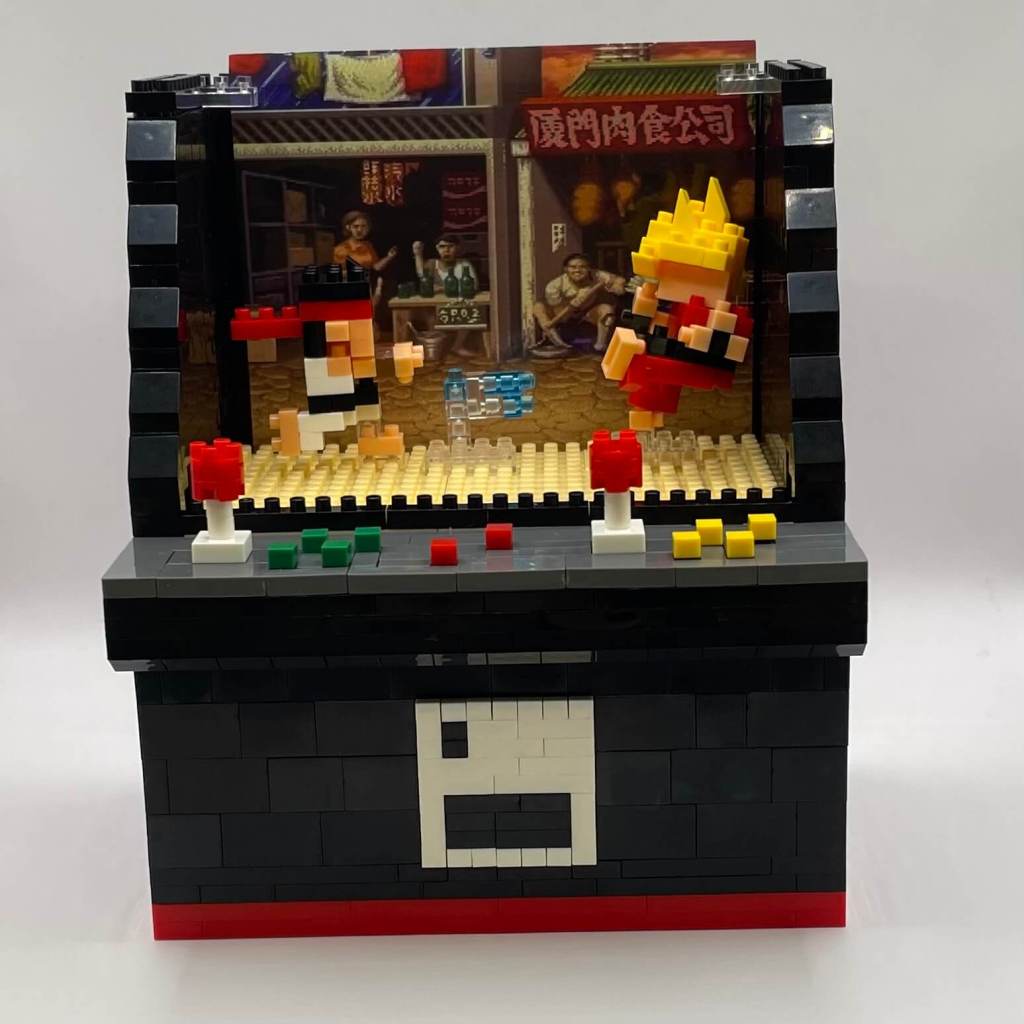 Fighting Game Arcade Cabinet Micro Block Set Build Step 27