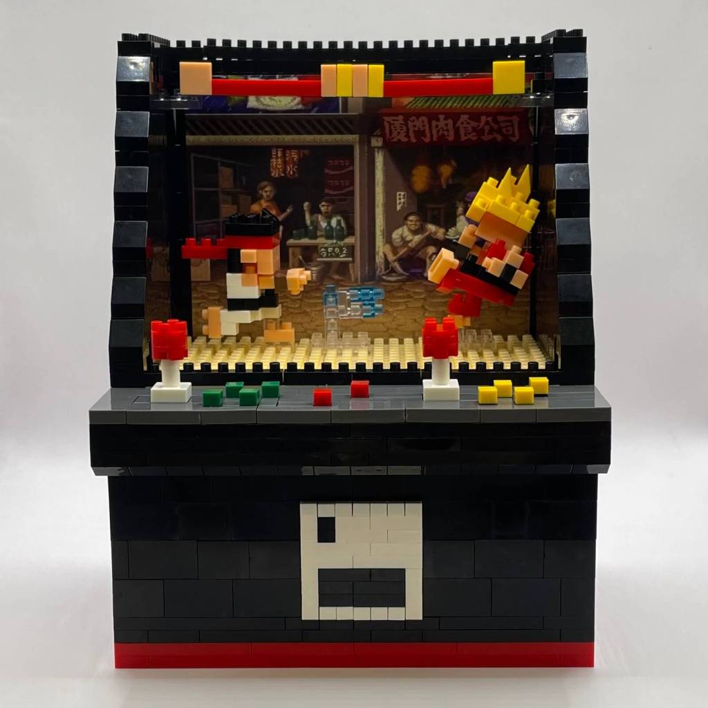 Fighting Game Arcade Cabinet Micro Block Set Build Step 29