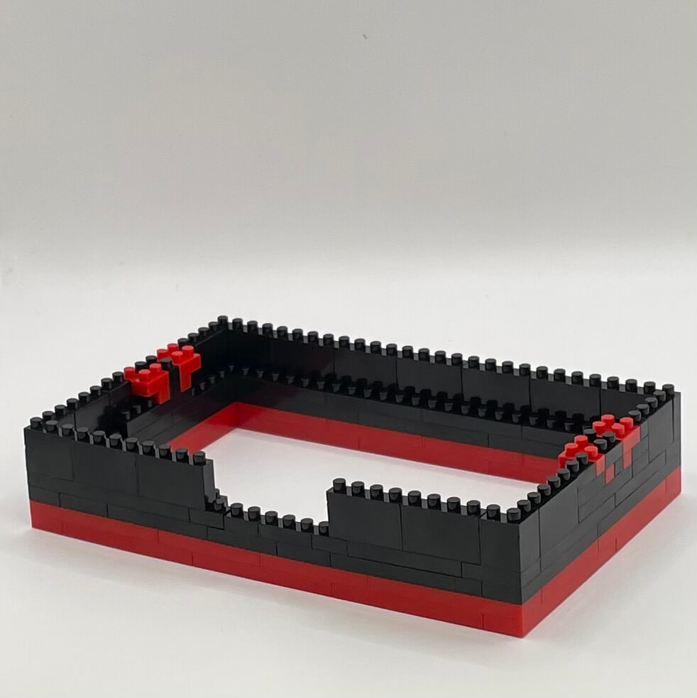 Fighting Game Arcade Cabinet Micro Block Set Build Step 3