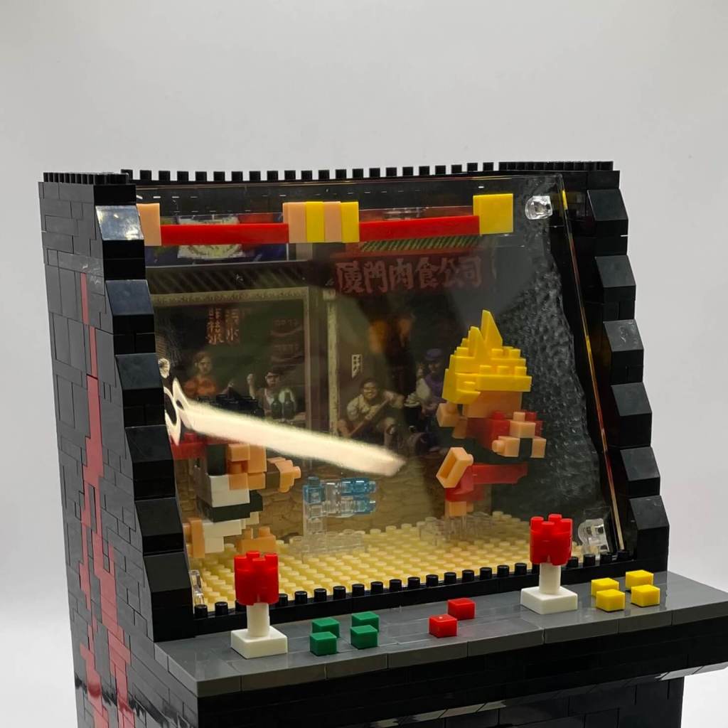 Fighting Game Arcade Cabinet Micro Block Set Build Step 30