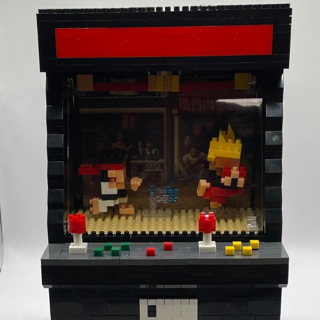 Fighting Game Arcade Cabinet Micro Block Set Build Step 35