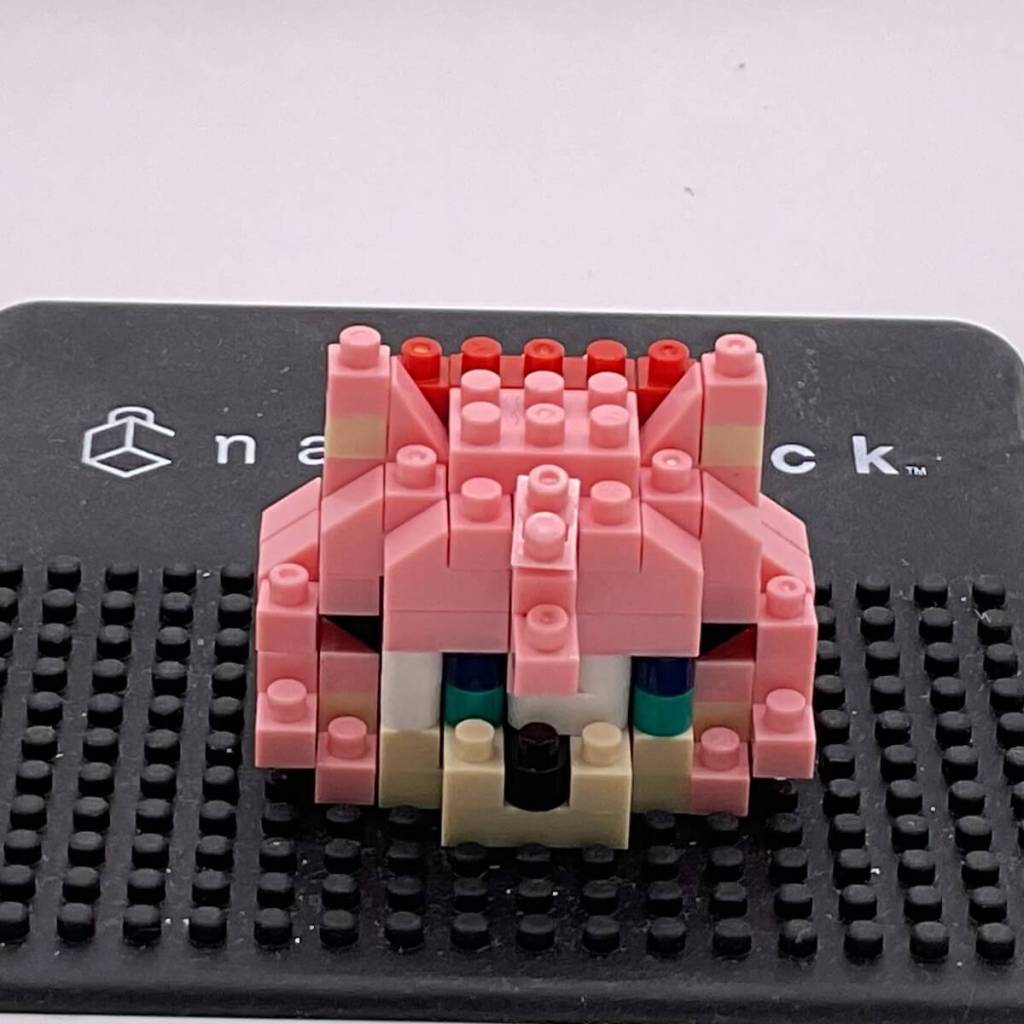 Nanoblock Amy Rose set, build step 10