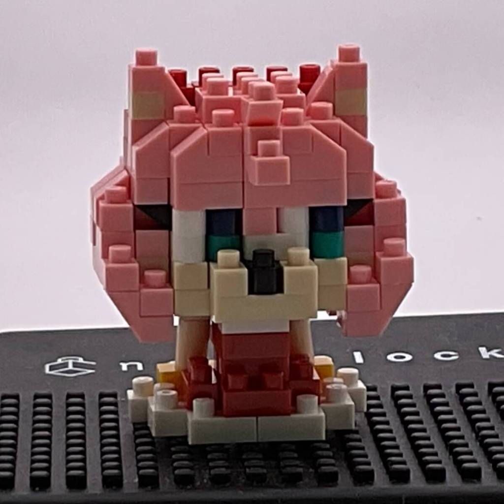 Nanoblock Amy Rose set, build step 12
