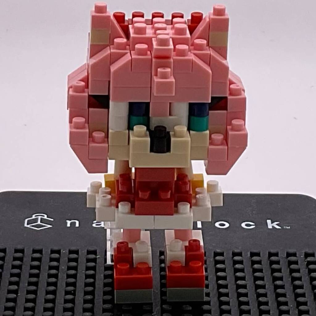 Nanoblock Amy Rose set, build step 14