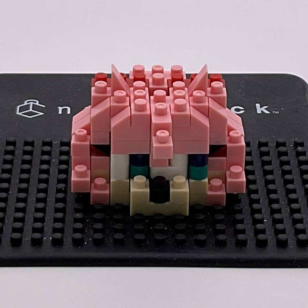 Nanoblock Amy Rose set, build step 8