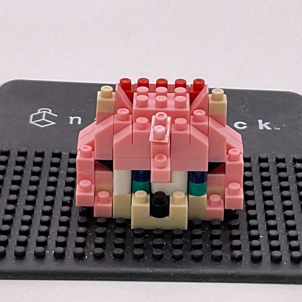 Nanoblock Amy Rose set, build step 9