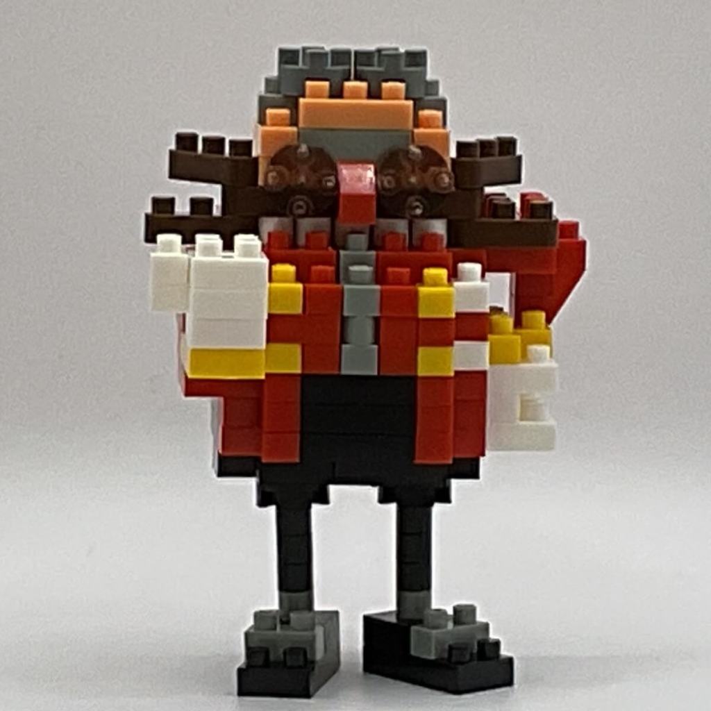 Dr. Eggman Nanoblock Build: Instructions Step 16
