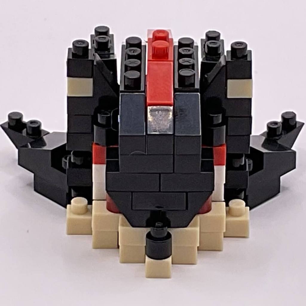 Nanoblock Shadow the Hedgehog, build step 10