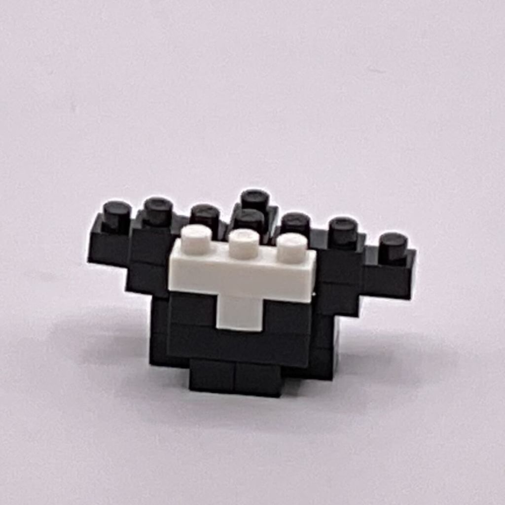 Nanoblock Shadow the Hedgehog, build step 12