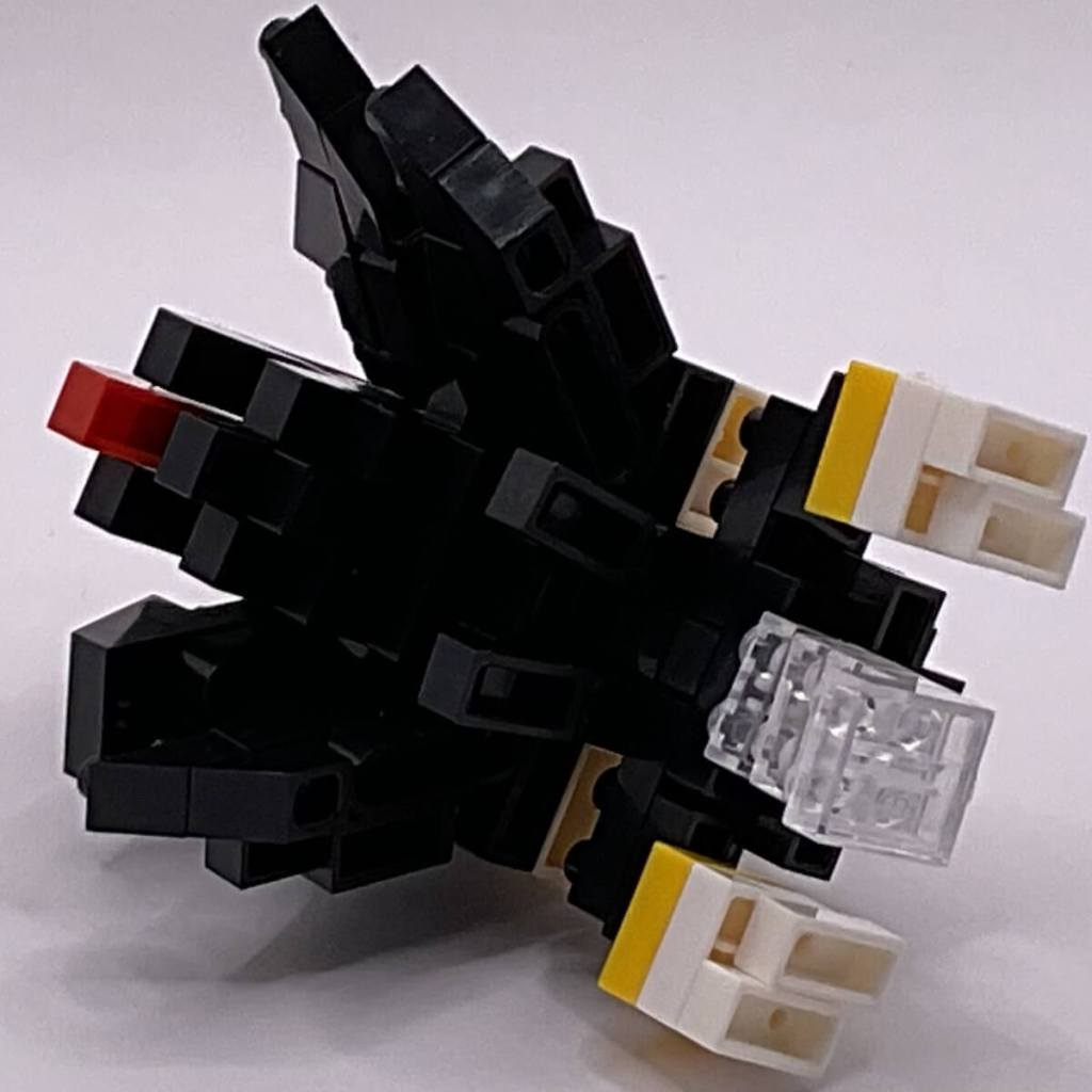 Nanoblock Shadow the Hedgehog, build step 17