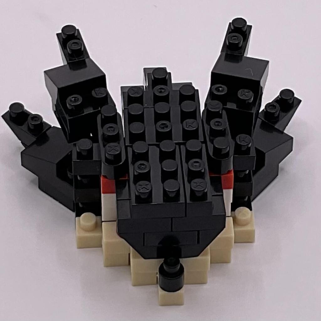 Nanoblock Shadow the Hedgehog, build step 7