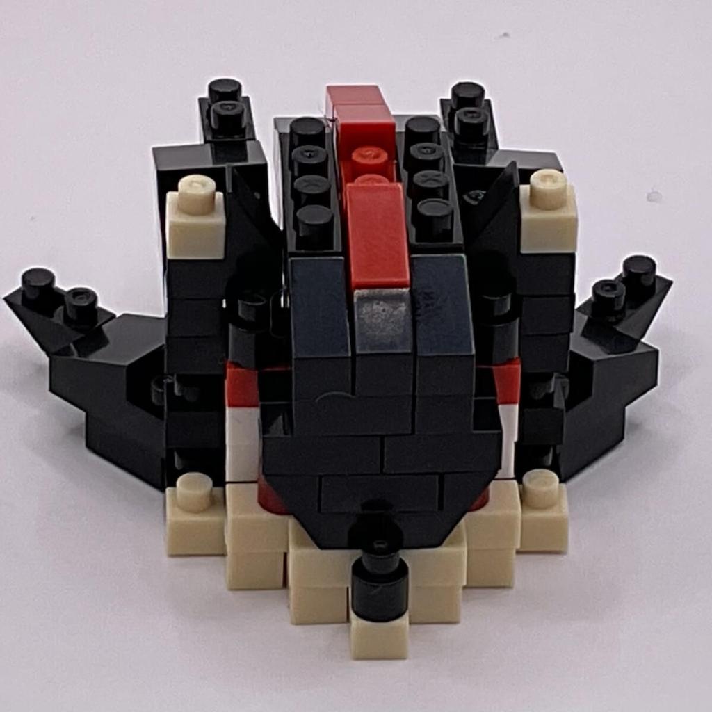Nanoblock Shadow the Hedgehog, build step 9